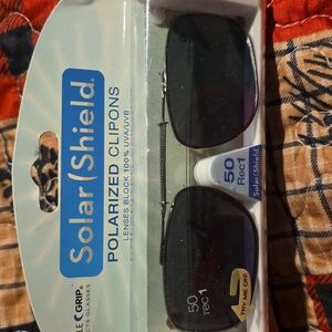Solar Shield Polarized Clip-On Sunglasses 50 Rec 1
